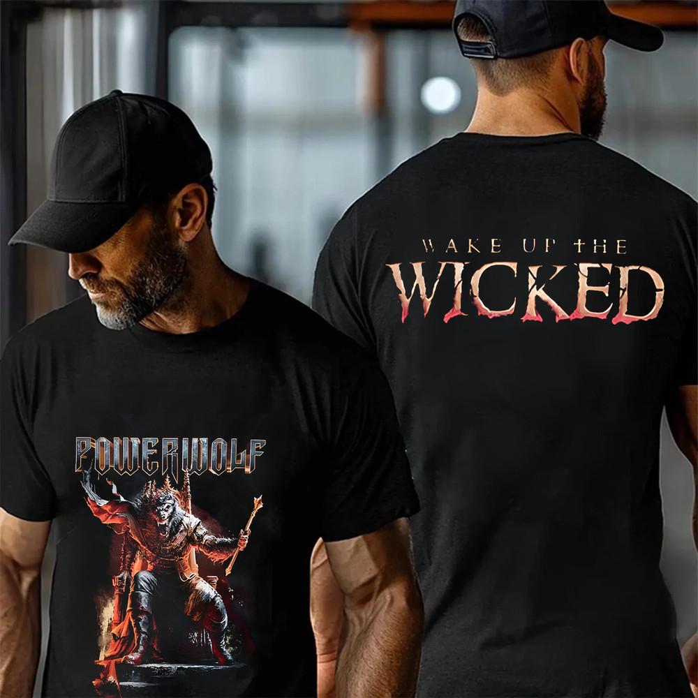 Powerwolf USA Tour 2025 Wake Up The Wicked Double Sided Unsiex T-Shirt Unisex T-Shirt XXL