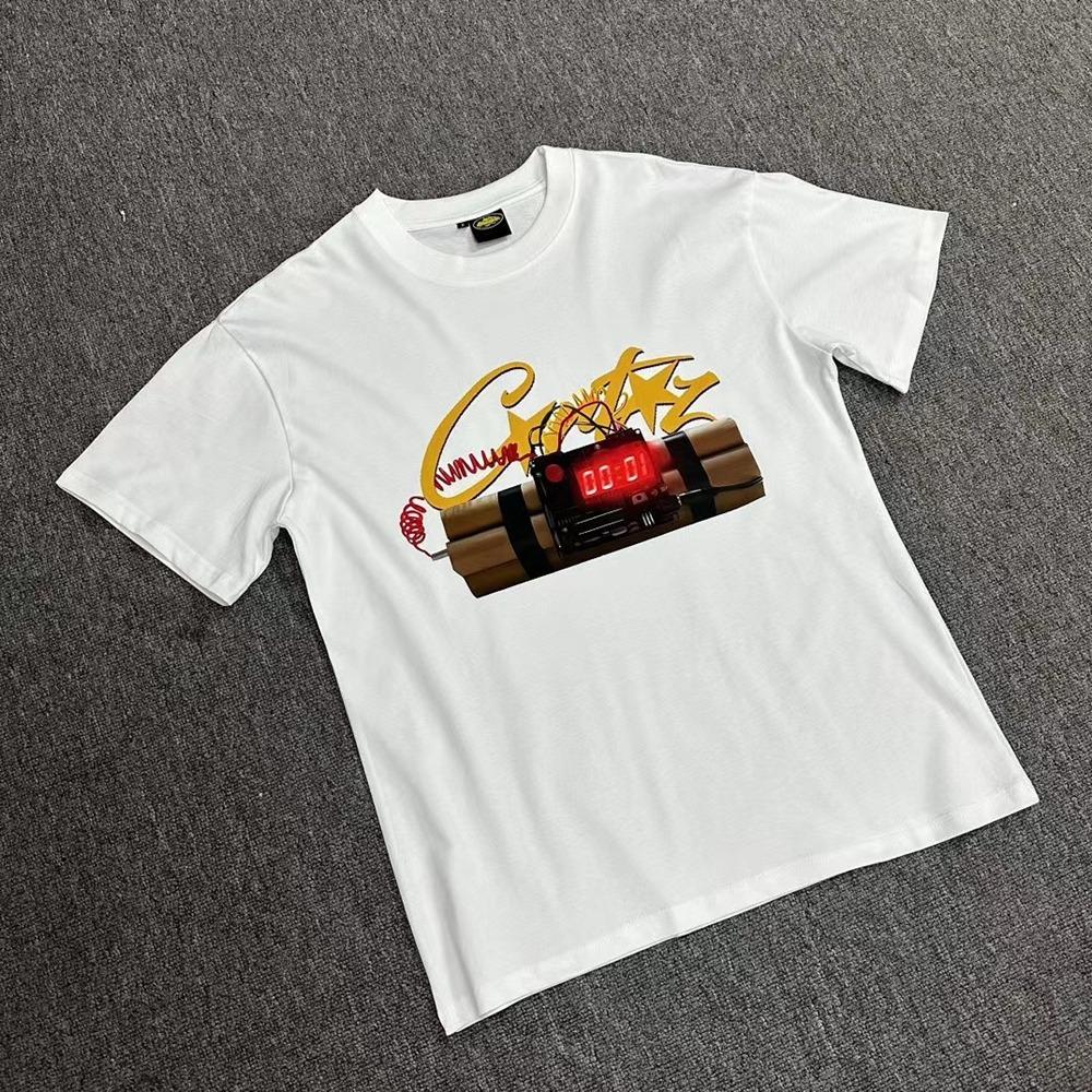 Cross-border American High Street Alcatraz Series Letter Pattern Printing Casual Loose Short-sleeved T-shirt Top Men's and Women's Tide