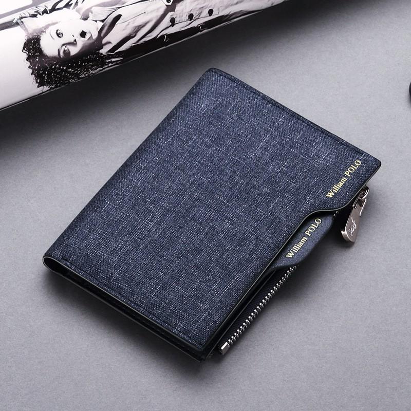 Mens Slim Canvas Wallet With Multiple Card Slots Oxford Fabric Bifold Minimalist Urban Style
