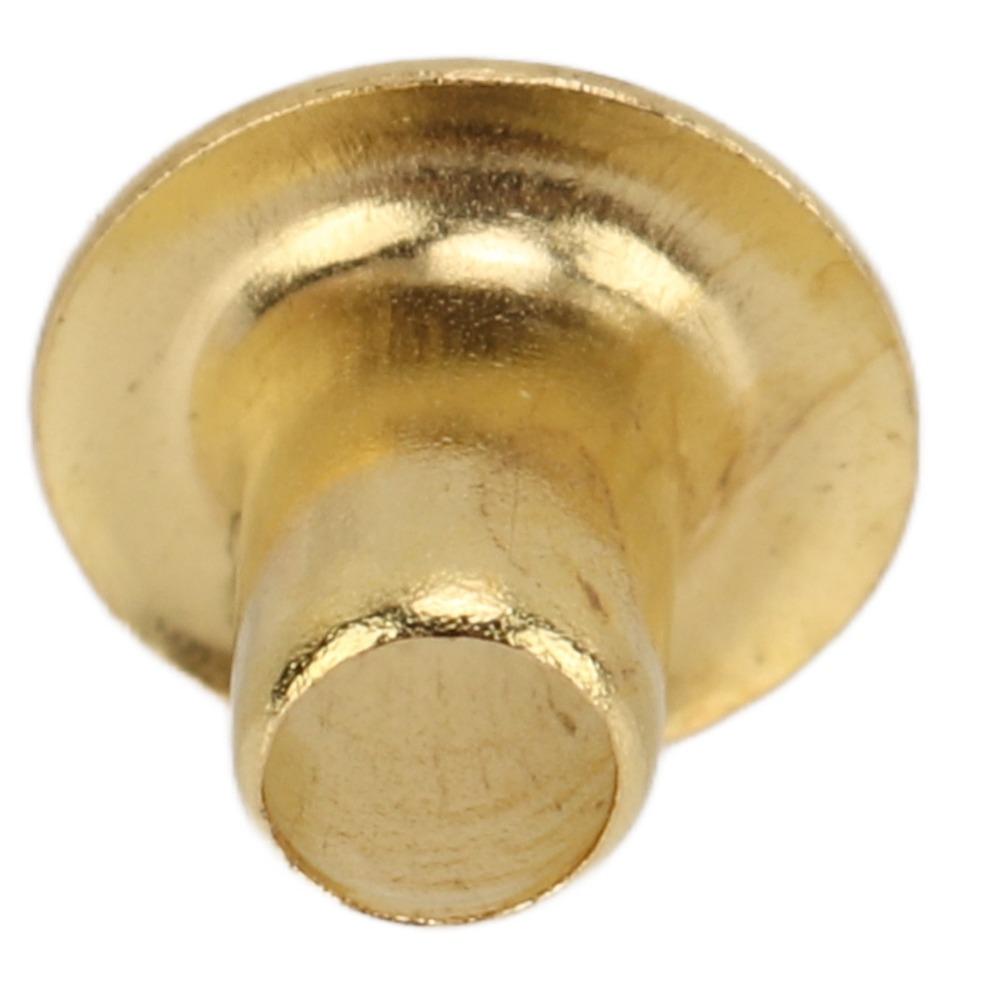500pcs Through Hole Design Grommets Kit Gold Tone Metal Eyelets Tiny Hollow Rivets For DIY Project