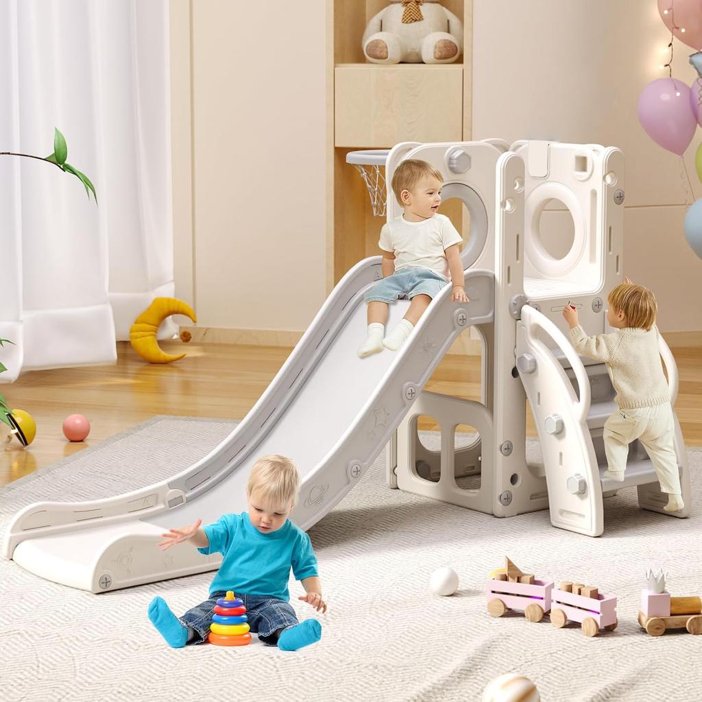 Folding Children's Slide for Indoor and Outdoor Use, Easy Assembly, Compact, Stylish, and Easy Storage, Perfect Birthday or Christmas Gift, 70kg