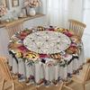 1Pc Halloween Themed Tablecloth - Ghost Pumpkin, Spider Web, Bat And Haunted House Pattern Design Tablecloth