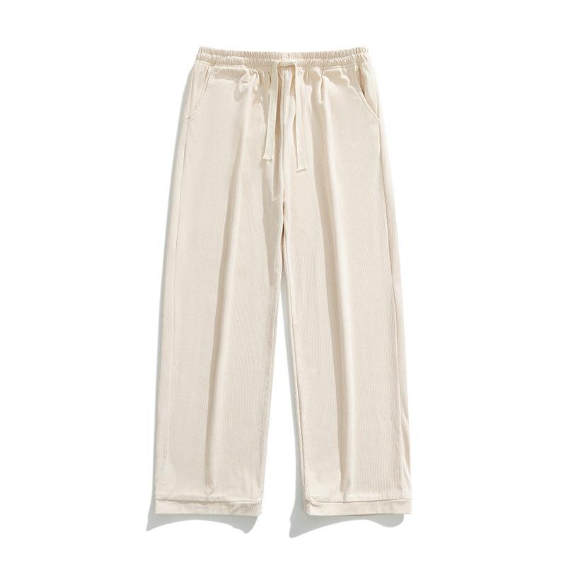 

Men s Spring and Autumn Men s Sweatpants Drape Casual Pants Men s Versatile Loose Straight Mopping Green Trousers M