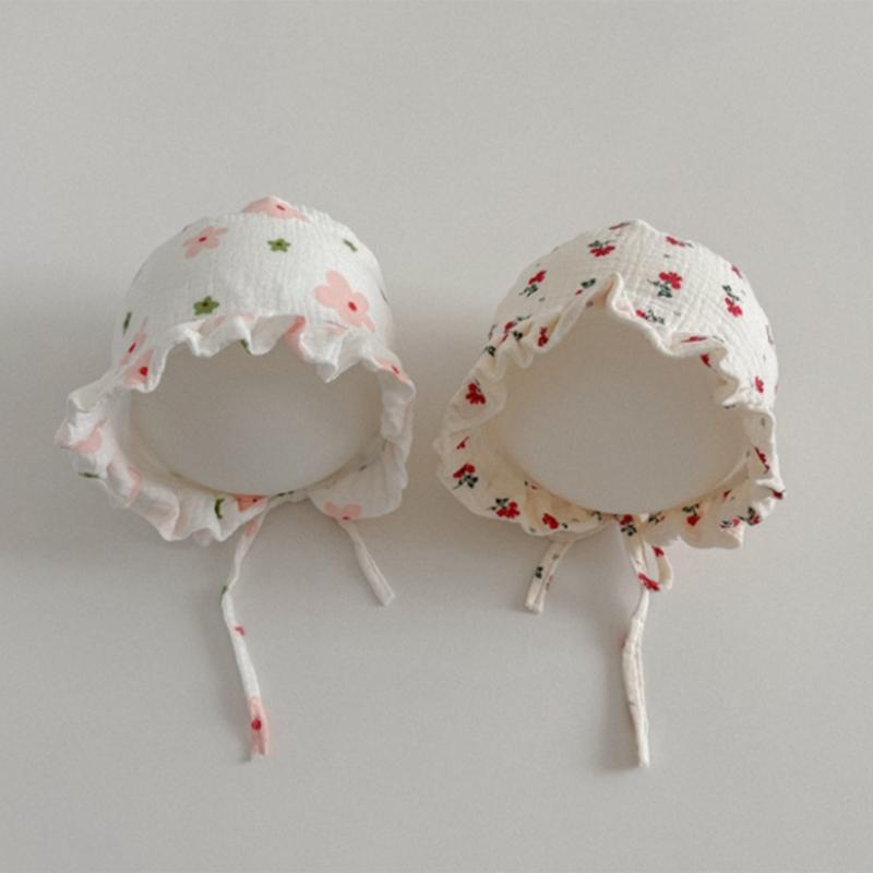 Verstellbare Spitze Baby Mädchen Haube Hut Prinzessin Stil Sommer Mütze Niedlich & Bequem Baby Hut für Neugeborene Säugling Prinzessin