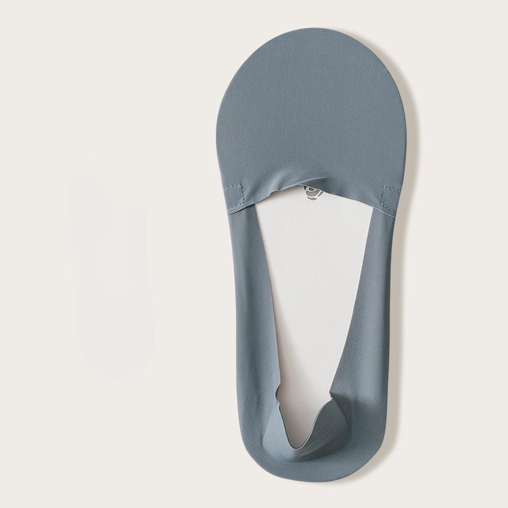 Meias Femininas Finas de Seda Gelo de Boca Baixa Invisíveis de Silicone Antiderrapante para Calcanhar para Primavera e Verão