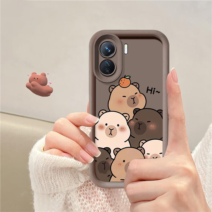 Soft Cover Phone Case for Xiaomi Redmi 12C 14C 10C 13C 9C 9T 10A 9A A2 A1 + A3 Cartoon Cute Capybara