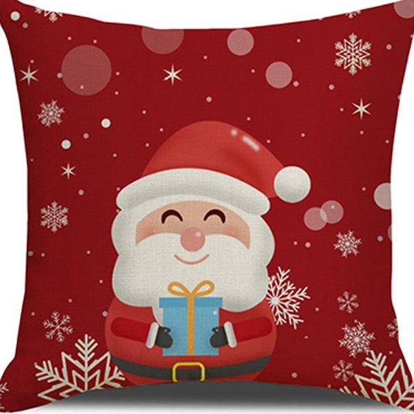 Federa Cuscino con Stampa Natalizia Decorazione Soggiorno Casa Babbo Natale Abbraccio Nuovo Divano Cuscino di Natale