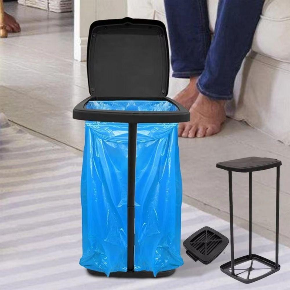 with Lid Garbage Bag Auxiliary Rack Foldable Trash Can Holder Trash Bag Holder  Kitchen