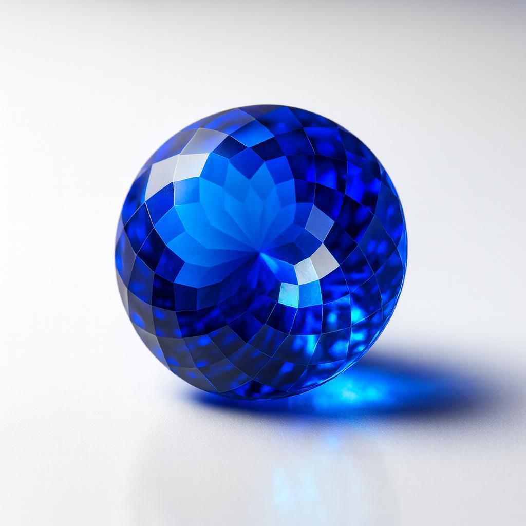 Natural Blue Ceylon Sapphire 26ct Round Cut Flawless Certified Loose Gemstone