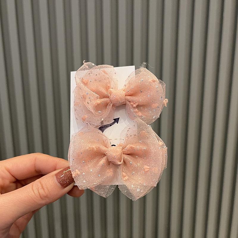 

Детская заколка для волос с золотым тиснением в виде банта - Корейский стиль, головной убор принцессы для весны и лета