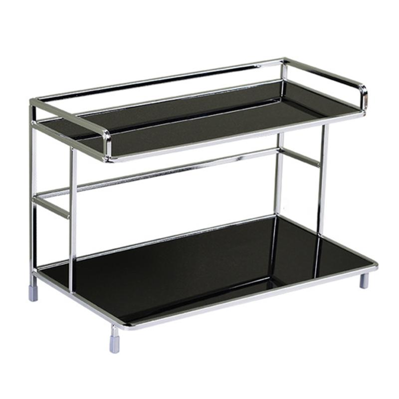 2 Tier Storage Holder Countertop Stand Organizer Household Organization for Home Bedroom Dormitory Cosmetics