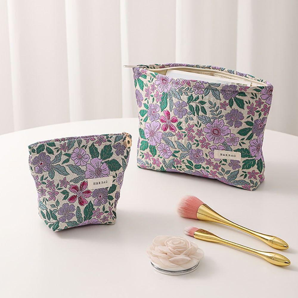 

Zipper Cosmetic Bag Canvas Toiletry Bag High-quality Travel Organizer