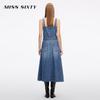 MISS SIXTY Women's Vintage Washed Denim Suspender Dress