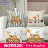 Cute Animal Patterned Cushion Covers For Home Decor Polyester Pillowcase, Sofa Decorative Cushion Cov Headboard Pillow