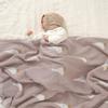 Mimixiong Baby Blanket Knit Receiving Boys Girls Blanket Soft Cotton Neutral Blanke for Swaddle Crib Stroller with Cute Goose