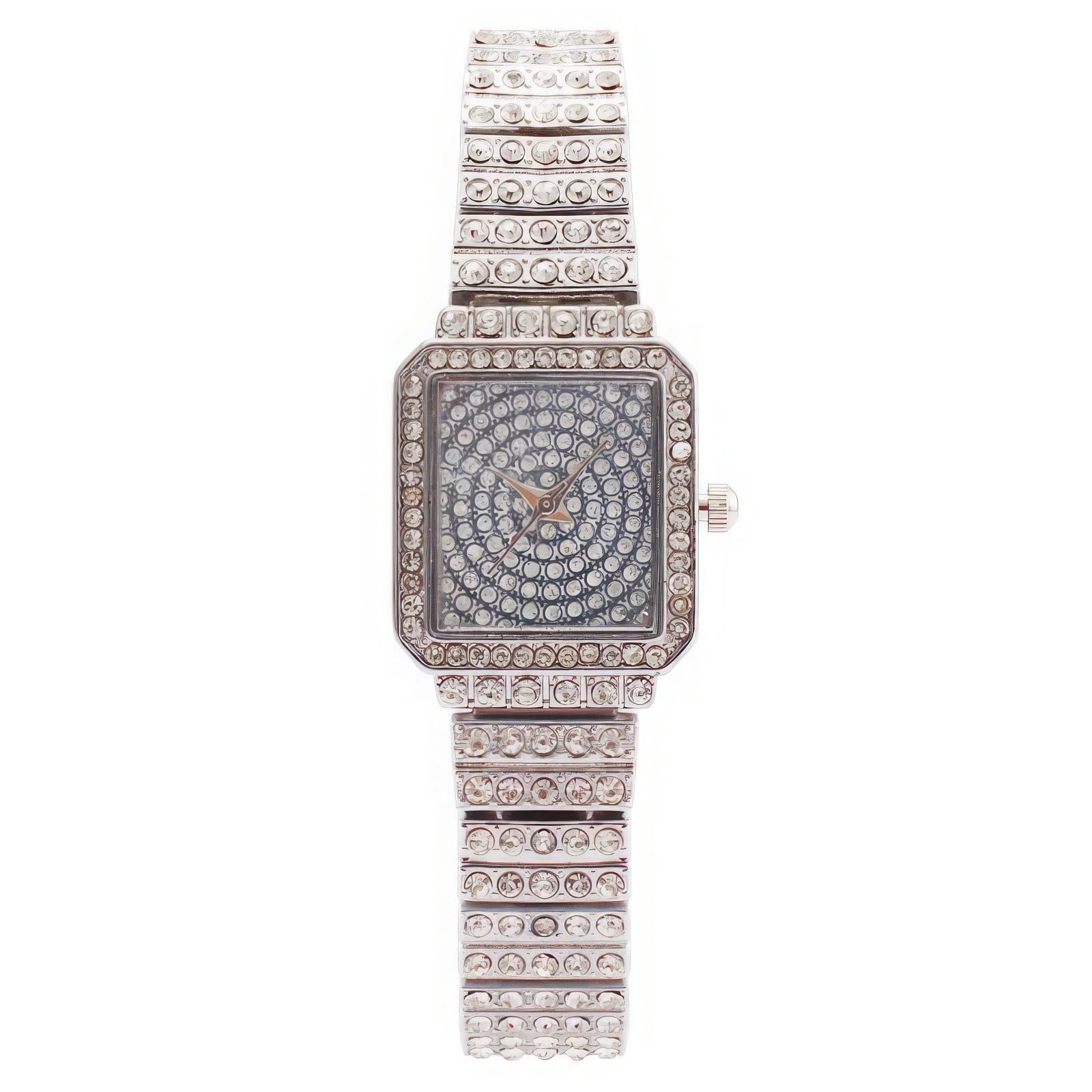 

Женские модные кожаные часы One Size серебряный