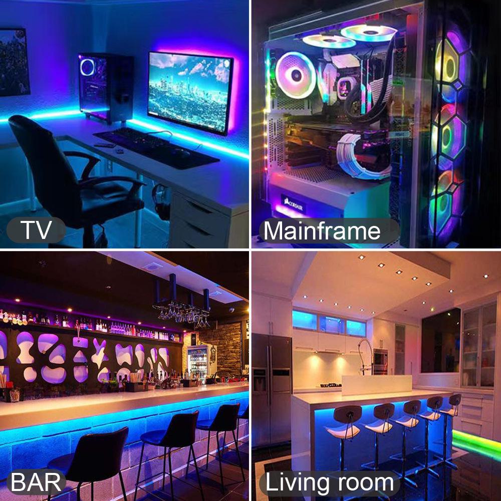 5V USB LED TV Backlight Strip with 5050 RGB, Bluetooth Music Sync, Voice Control, and Mobile App Control