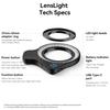 Portable Phone Macro Lens Ring Light Phone Lens Fill Light 3200K 4400K 5600K Color Temperature 5 Levels Brightness CRI