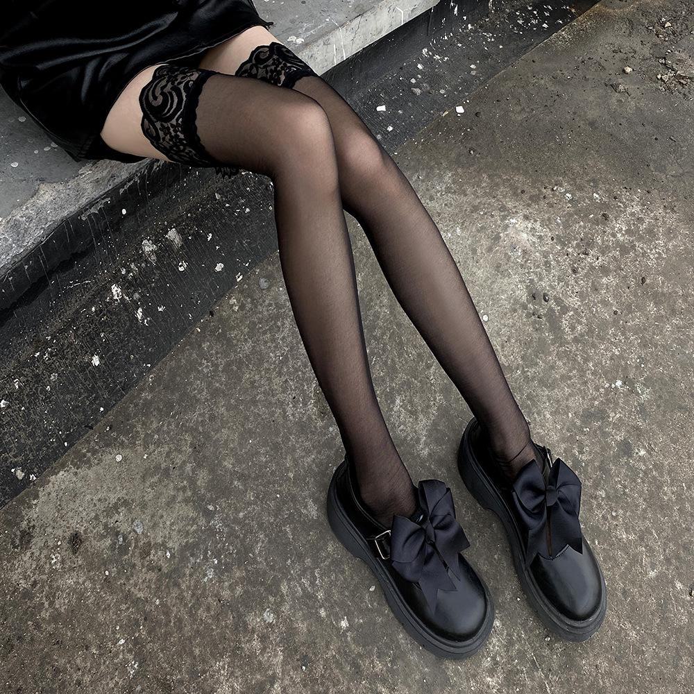 Silicone Non-Slip Over-the-Knee Lace Stockings - Sexy, Cute, Ultra-Thin