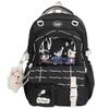 Schoolbag Student Pain Bag Large Capacity Transparent Junior High School Backpack Ins High School Fashion Backpack Versatile Contrast Color Campus 