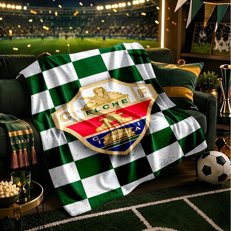 Football Elche Crest Design Blanket Lightweight Ideal Bedding Blanket Perfect for Travel, Camping, Living Rooms, Offices, Sofas, Fan Christmas gift
