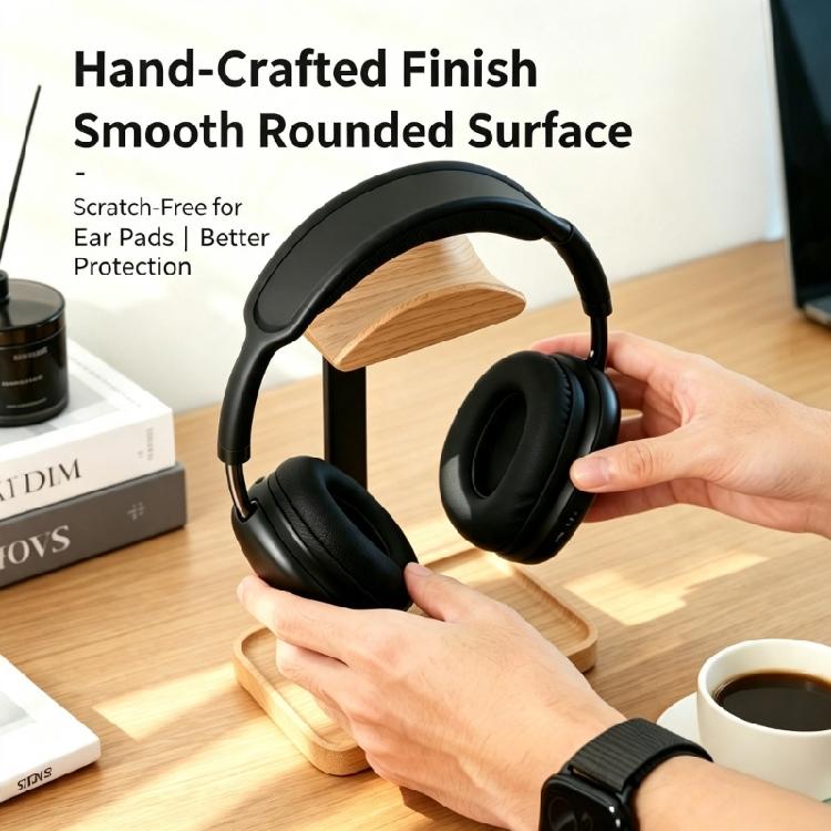 Gaming Area Headphone Holder for Desk, Freestanding Stand Headset Holder with Storage Tray for Daily Desktop Use