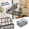 Stainless Bird Stand with Mesh for Parakeets Cockatiels