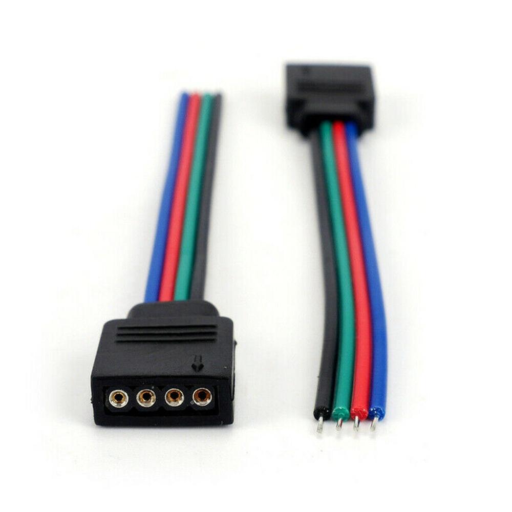 Flexible Connector Cable Strip Light 9cm Kit 10 Sets 4 Pin Plastic And