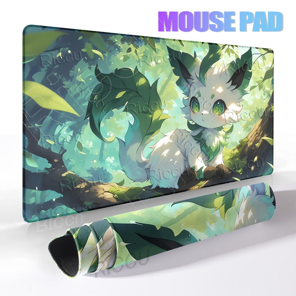 Kawaii Japan Anime Mouse Pads Computer Gamer Mats Extended Pokemon Eevee Laptop Keyboard Rug Laptop Gaming Rubber Deskmat Carpet