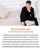 Men's Solid Color Brushed Plus Velvet Thermal Underwear Set for Autumn and Winter