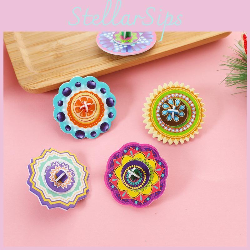 Children Diy 3d Puzzle Paper Gyroscope Art Craft Toy Gift For School Kids