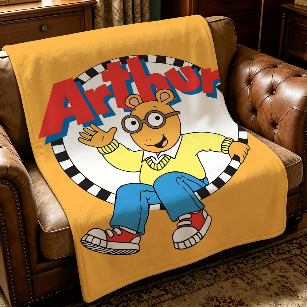 Cartoon A-Arthur-r Throw Thick Comfort Flannel Quilt, Multi-scene Use Indoor Outdoor Daily Nap