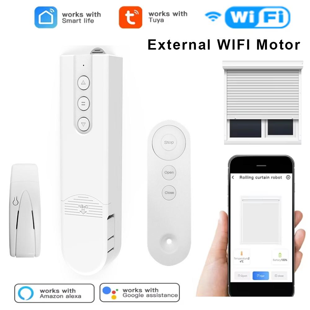 Tuya WiFi Bluetooth Zigbee Smart Motorized Chain Roller Blinds Remote Voice Control Shade Shutter Drive Motor Works Alexa Google