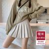 Women High Waist A-Line Pleated Mini Skirt Casual Slim Anti Chafe Liner Skirt For Spring Summer Autumn Daily Wear