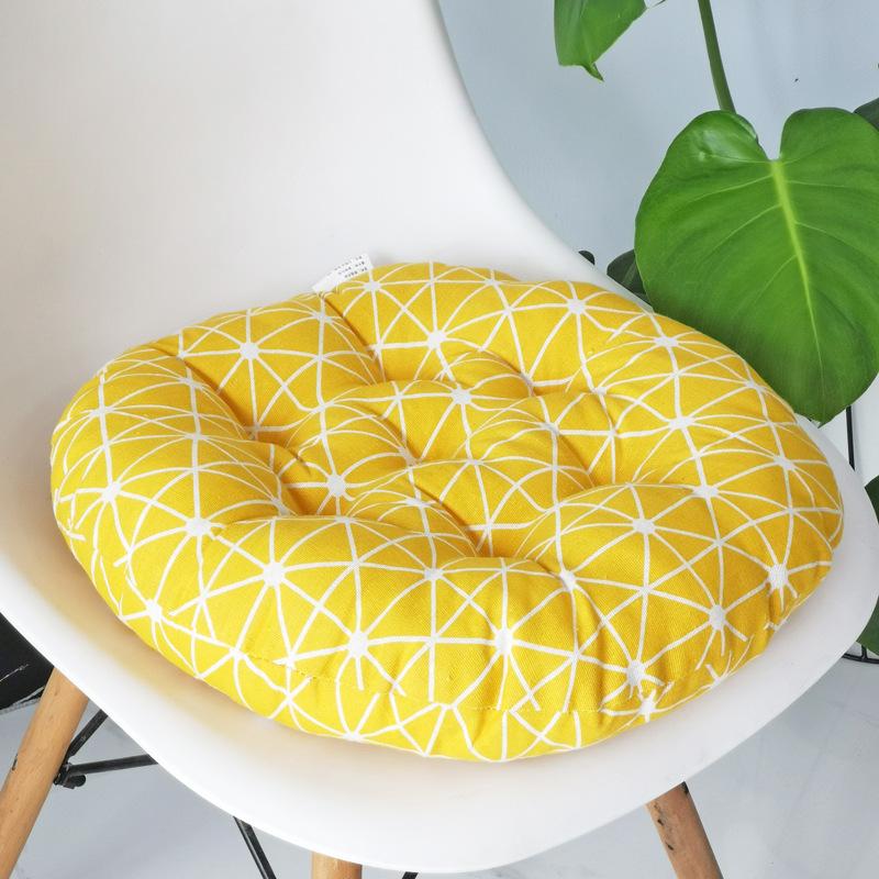 Coarse Cloth Round Style Cotton and Linen Style Seat Cushion Home Circular Cushion Japanese Style Futon Cushion Decoration
