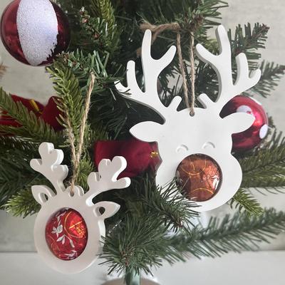 Weihnachts Elch Hängende Silikonform Ornament Hirsch Schlüsselanhänger Gips Tropfenform Elch Anhänger Gipsform Weihnachtsbaum Dekoration