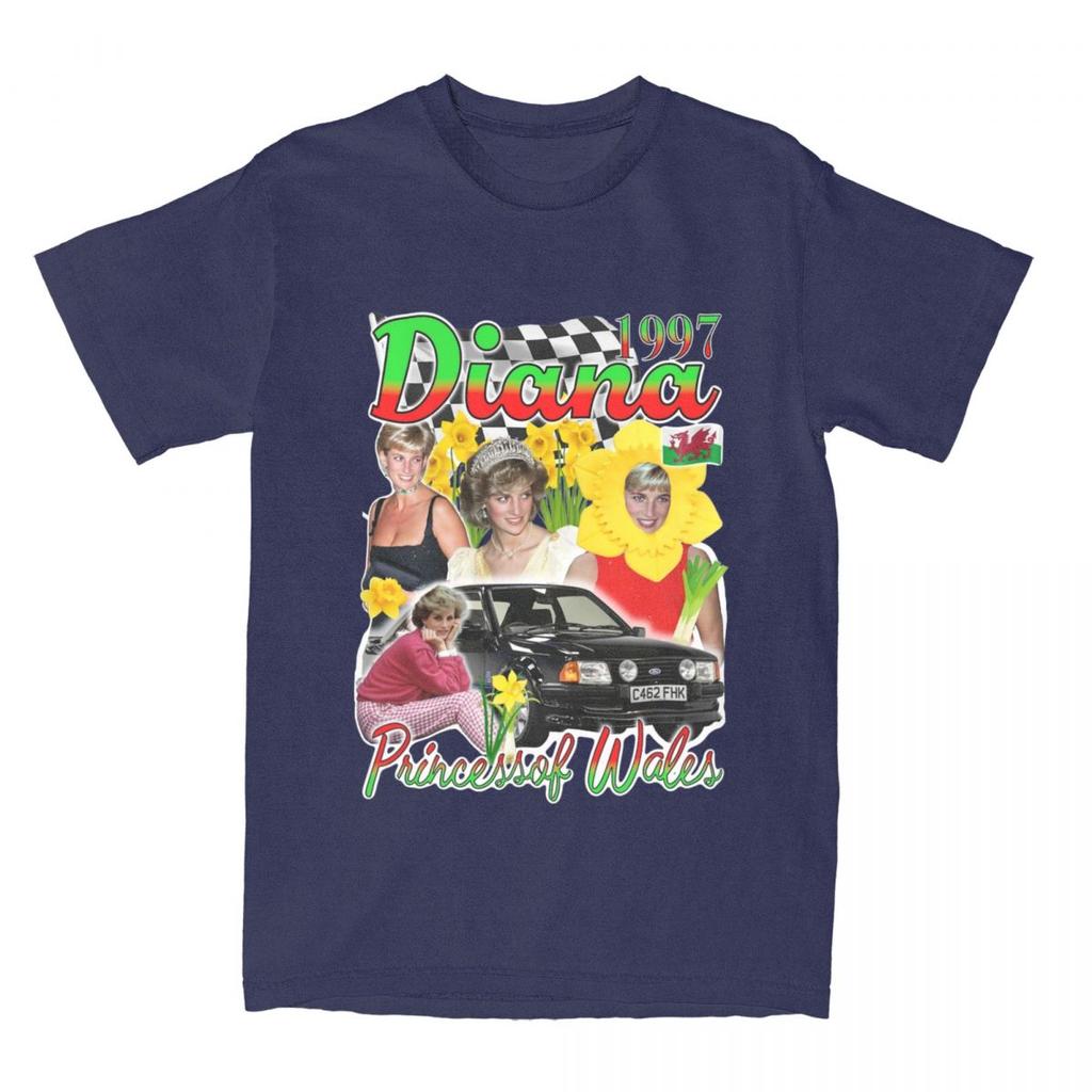 Diana Prinsessa av Wales 1997 T-shirts för Män 100% Bomull Hipster T-shirt O-hals T-shirt Kortärmad Kläder Vuxen