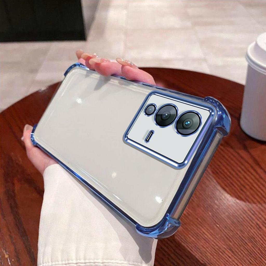 Case for Vivo V23 5G Electroplated Color Border Clear Phone Casing Cover