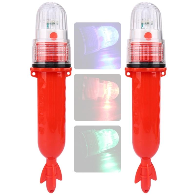 Energy Efficient 3V Fishing Light with Flashing Alerts Waterproofed Durability LED Fish Light for Marine Boats Safety