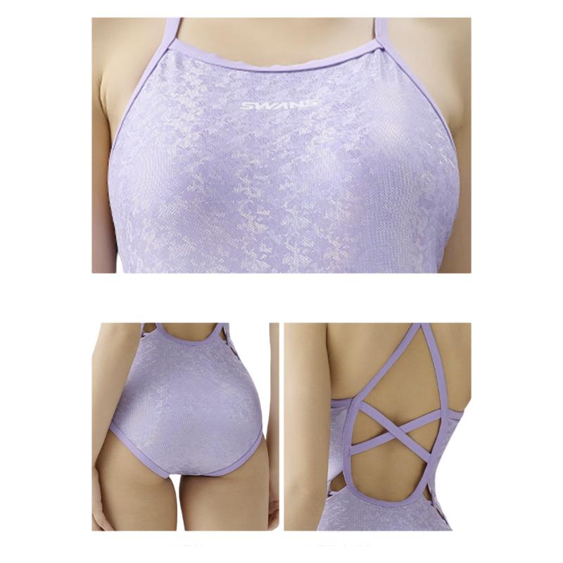 SWANS Women's One-Piece Swimsuit Slim-Fit Swimwear