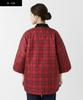 KYOETSU Hanten Womens Winter Fleece Japanese Padded Jacket Coat Red Plaid Size L