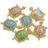 Unique  Turtles Pendant Stainless Steel Charm Colorful Resin Jewelry Accessories For Creative DIY Necklace Projects