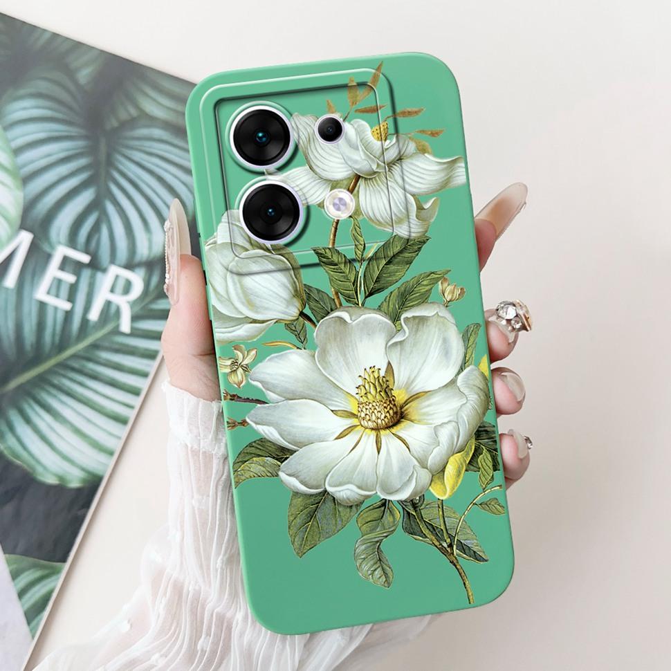 Stilvolle Blumenbemalte Hülle Für Infinix Zero 30 X6731 Case Weiche Silikon Handyhülle Für Infinix Zero 30 Zero30 5G Rückseite