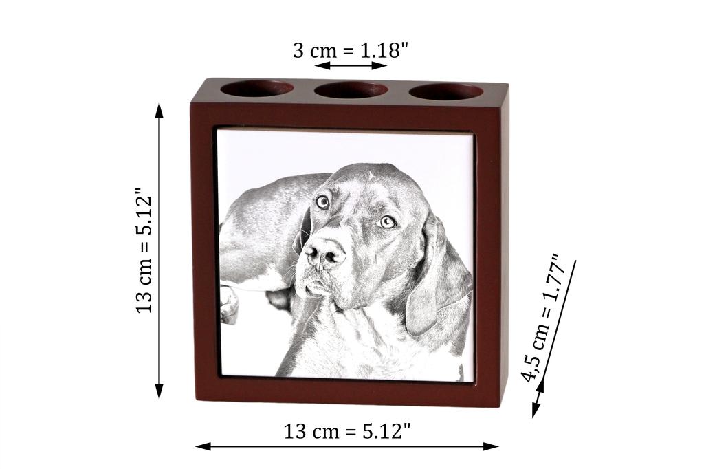 English Pointer I – Pen holder with a dog, desk organizer with a print | Art-Dog