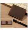 Retro Crazy Horse Leather Durable Credit Card Holder Men's Driving Document ID Card Cases Bank Card Leather Sheath Coffee Color