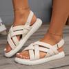 Fashion Wearing Sandals for Women New Korean Version for Summer 2024 New Popular Roman Fairy Style Flat Bottomed Student Line Sandals
