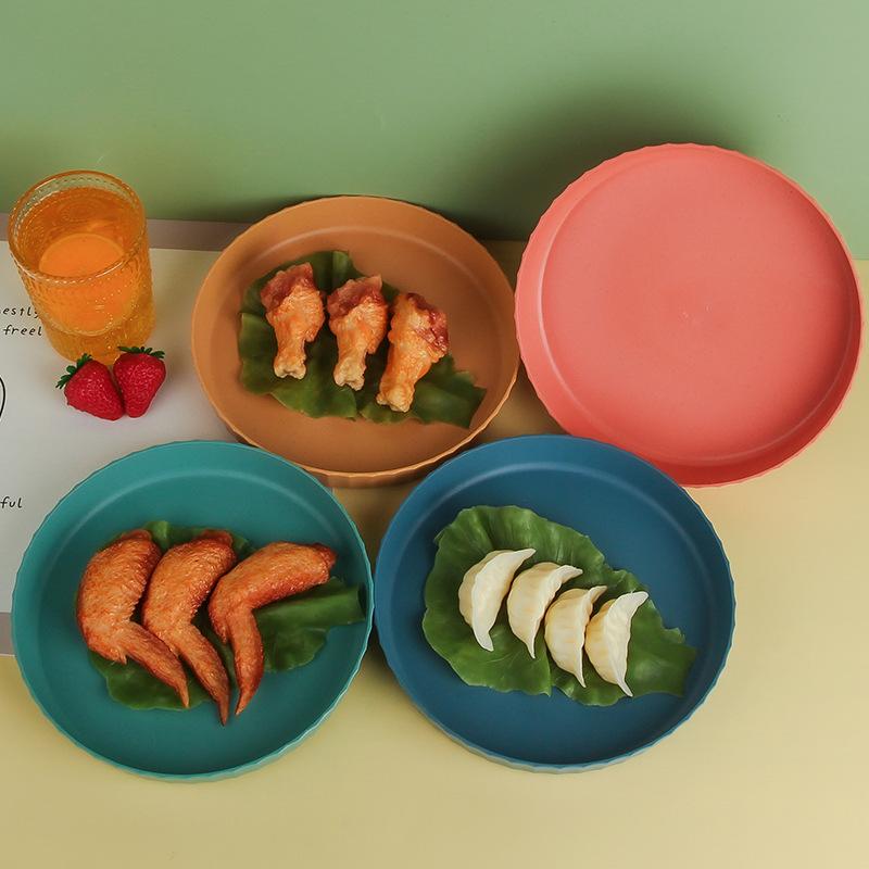 Home Set of Bone-spitting Plate, Bone Plate Plate, Vegetable Plate, Small Plate, Pastries, Fruits, Snacks, Bone-spitting Garbage Plate