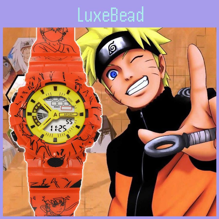 Cartoon Naruto Fan Style Unisex Digital Watch For Students Waterproof Electronic Movement Origin) 37mm Dial Diameter