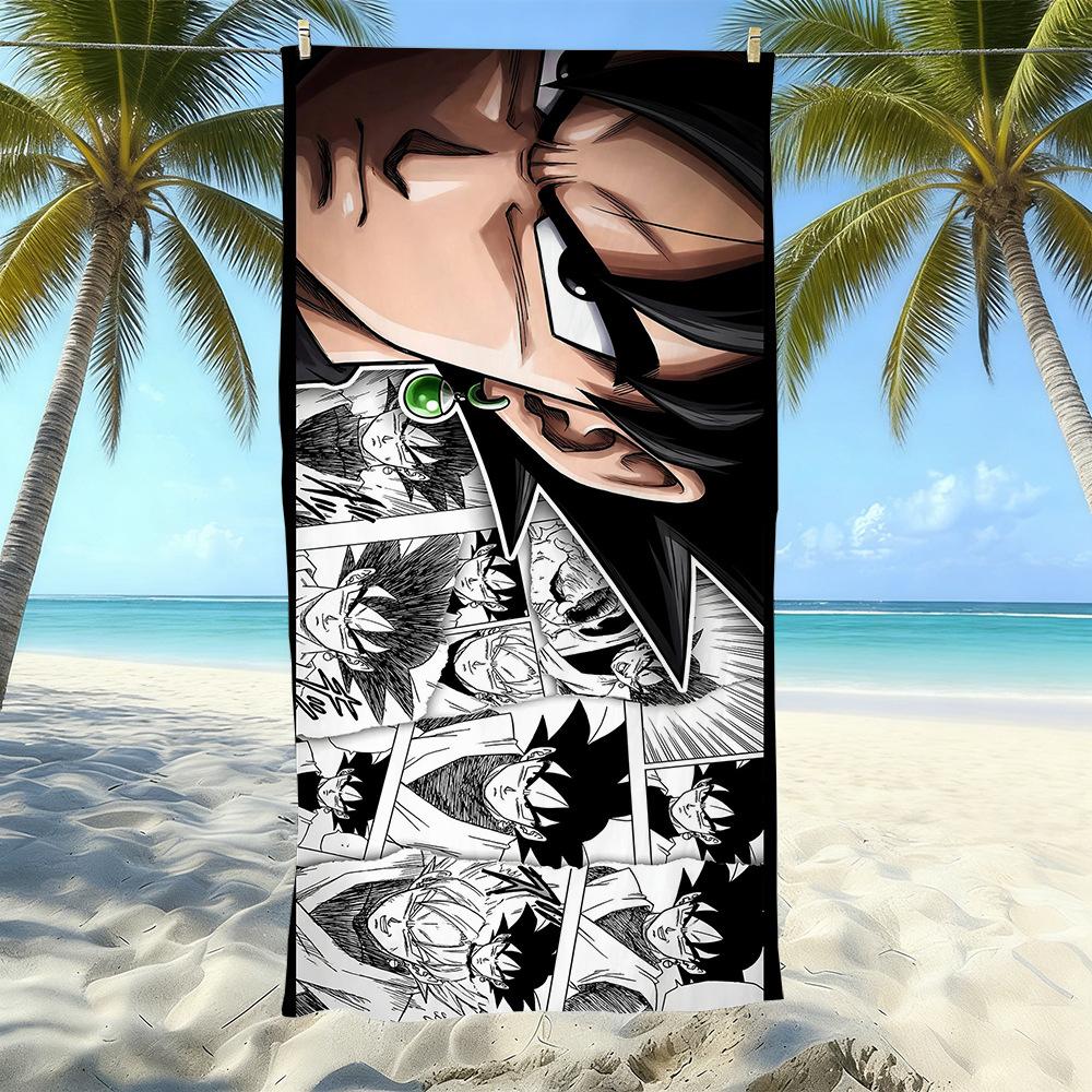 Animation Beach Towels Thickened Microfiber Quick-Drying Bath Towels Outdoor Travel Towels Can Be