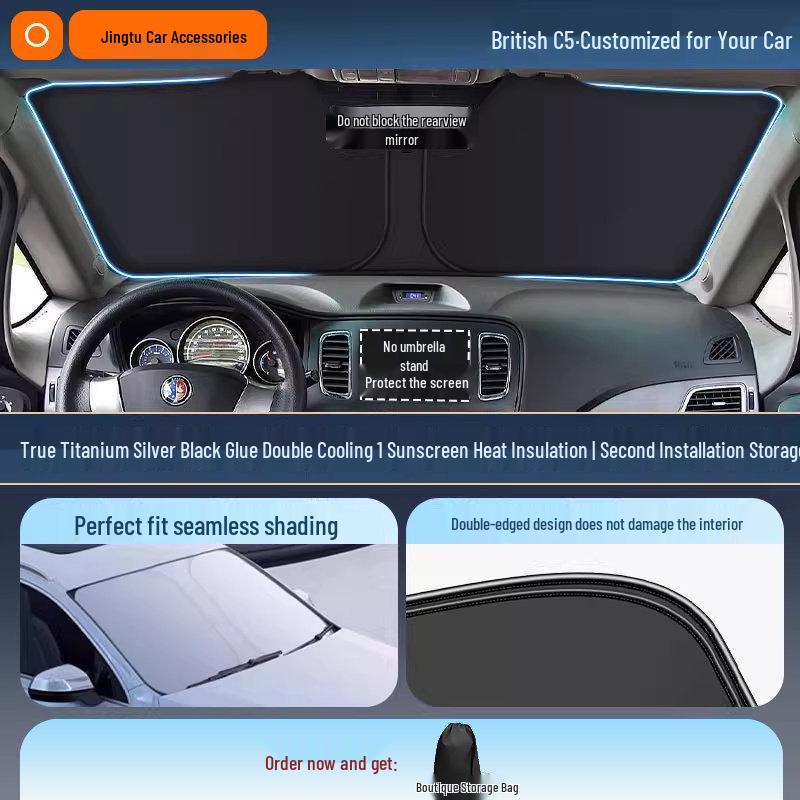 Geely Car Sunshade: Heat-Insulation Windshield Curtain for 25 Models, including Xingyue L, Xingyuan, Xingrui, Emgrand, Boyue L, and Panda MINI.